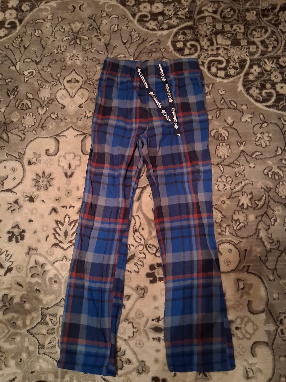 Columbia Boys' Blue Plaid Pajama Pants